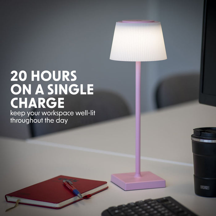 Dellonda Rechargeable Table Lamp for Home Office Restaurant RGB Colours