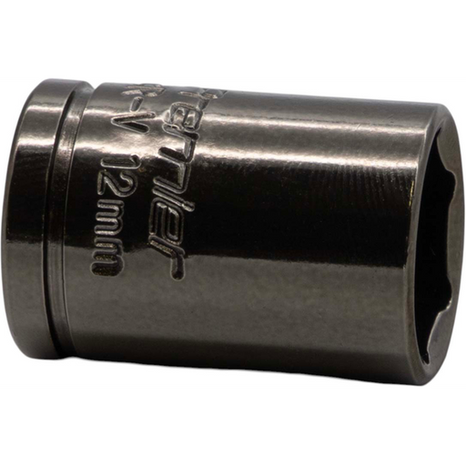 Sealey 1/4"Dr Coloured Socket 12mm (Black/Pearl)