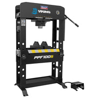 Viking Floor Type Air/Hydraulic Press with Sliding Ram and Foot Pedal 100 Tonne