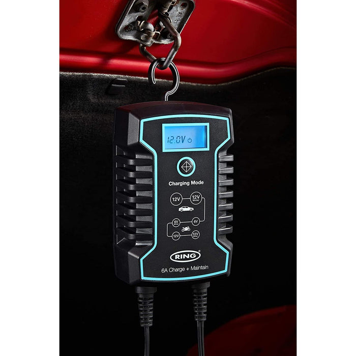 Ring RSC806 12v 6A Car Motorbikes Maintenance Start/Stop Smart Battery Charger Ring Automotive - Town Tools 