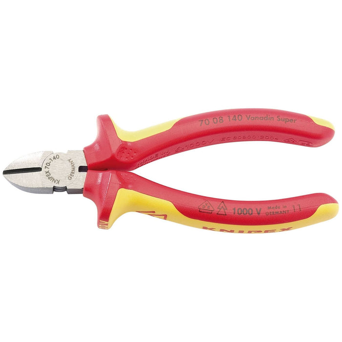 Draper Knipex 70 08 140UKSBE VDE Fully Insulated Diagonal Side Cutters, 140mm Draper - Town Tools 