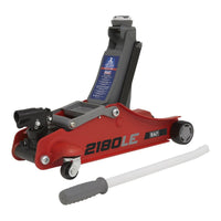 Sealey 180 Handle Low Profile Short Chassis Trolley Jack 2 Tonne - Red 2180LE