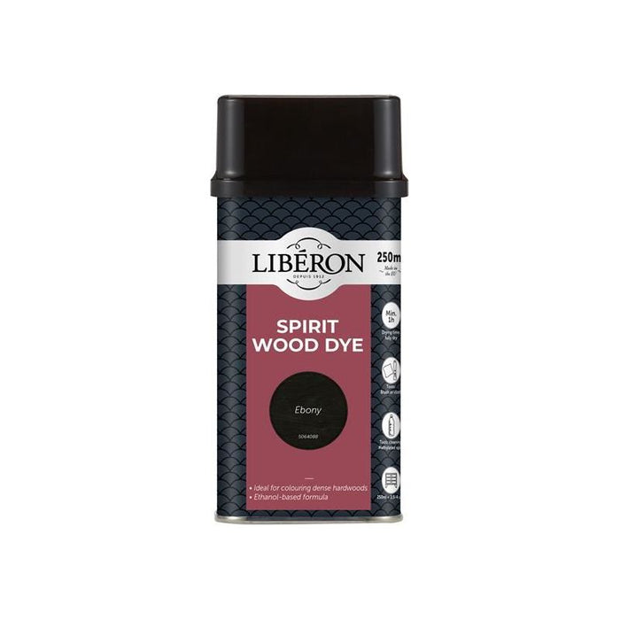 Liberon Spirit Wood Dye Ebony 250ml Liberon - Town Tools