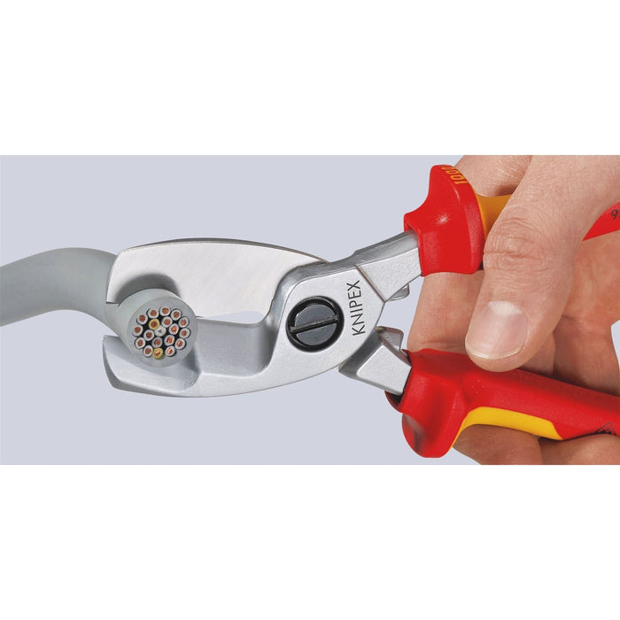 Draper Knipex 95 16 200 SB VDE Insulated Cable Shears, 200mm Draper - Town Tools