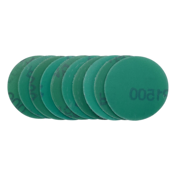Draper Wet and Dry Sanding Discs with Hook and Loop, 50mm, 1500 Grit (Pack of 10