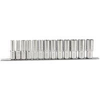 Draper Imperial Deep Socket on a Metal Rail, 1/2" Sq. Dr. (13 Piece) 16500