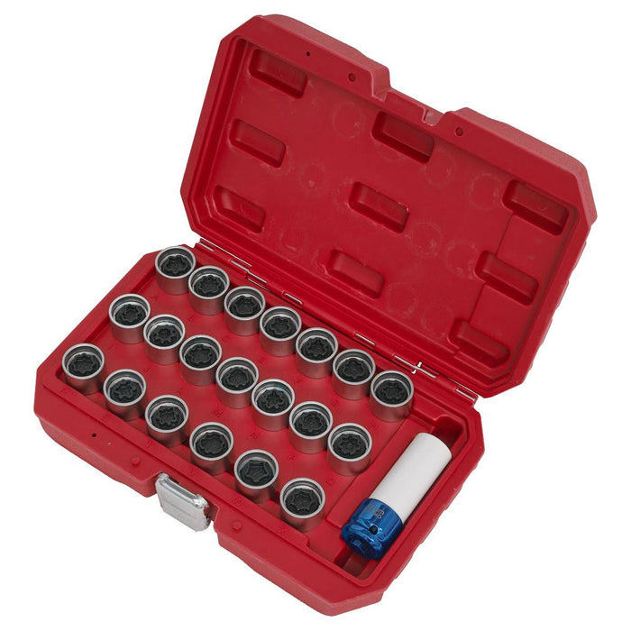 Sealey Locking Wheel Nut Key Set 21pc Audi SX218 Sealey - Town Tools 