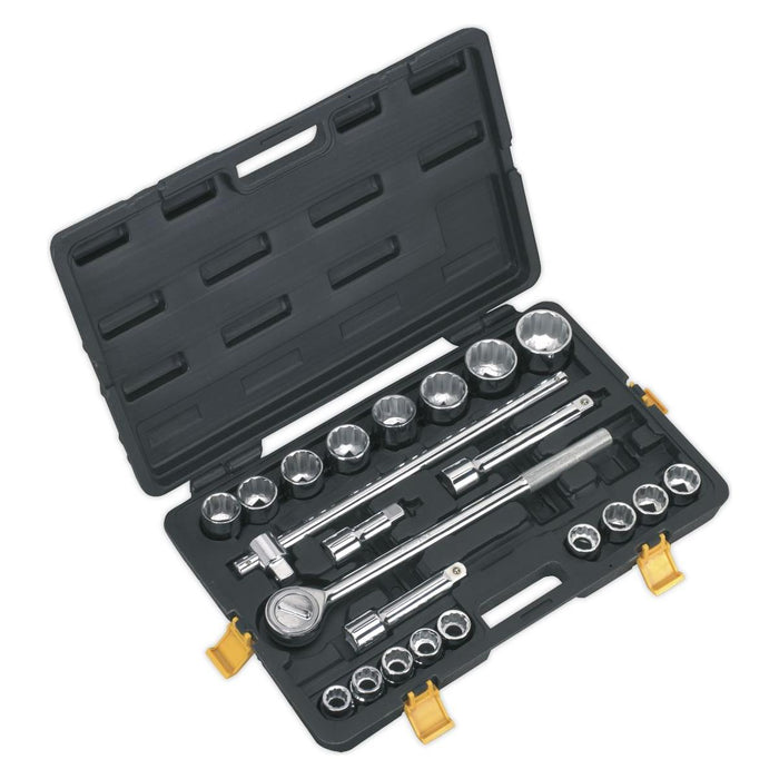 Siegen by Sealey Socket Set 22Pc 3/4Inchsq Drive 12Pt Metric Siegen by Sealey - Town Tools 