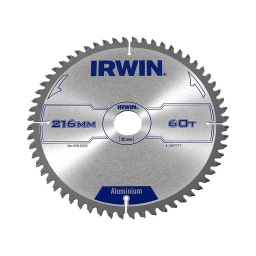 Irwin® Professional Aluminium Circular Saw Blade 216 x 30mm x 60T TCG IRWIN® - Town Tools