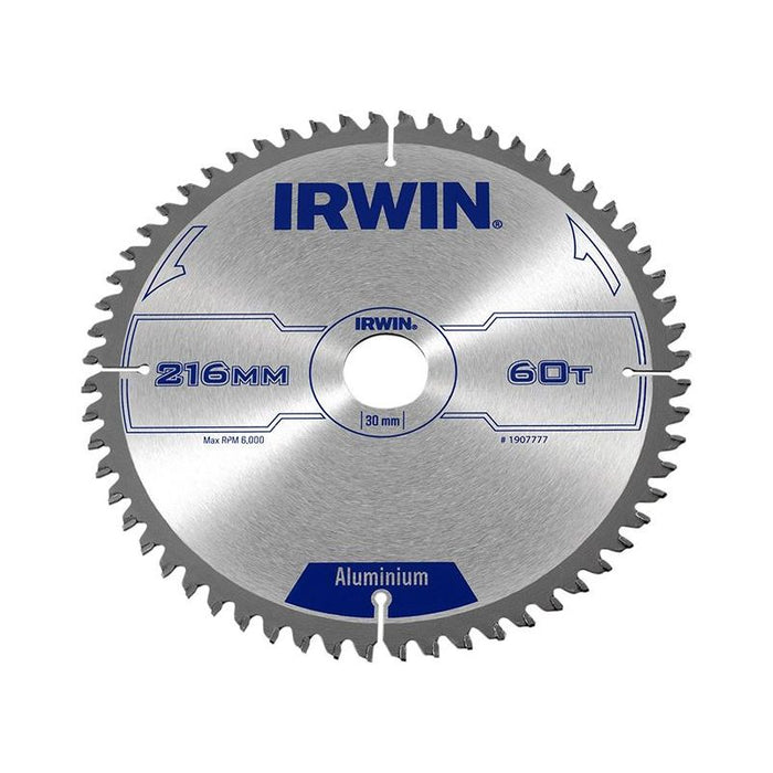 Irwin® Professional Aluminium Circular Saw Blade 216 x 30mm x 60T TCG IRWIN® - Town Tools