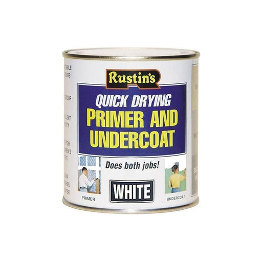 Rustins Quick Dry Primer & Undercoat White 1 litre Rustins - Town Tools