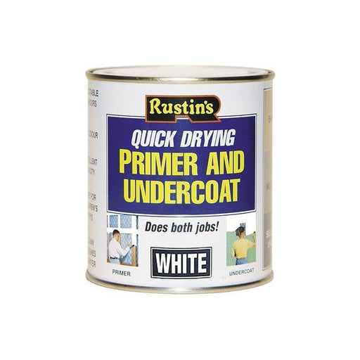 Rustins Quick Dry Primer & Undercoat White 1 litre Rustins - Town Tools