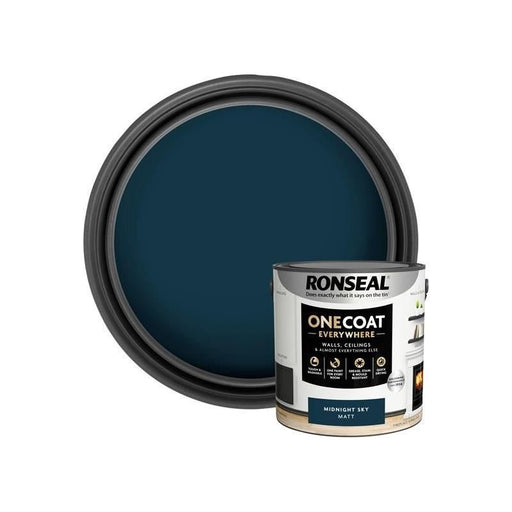 Ronseal One Coat Everywhere Interior Paint Midnight Sky Matt 2.5 litre Ronseal - Town Tools