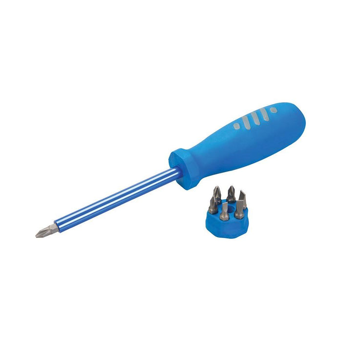 Silverline Multi-Bit Screwdriver with Telescopic Pick-Up Magnet 7 Driver Bits Silverline - Town Tools 