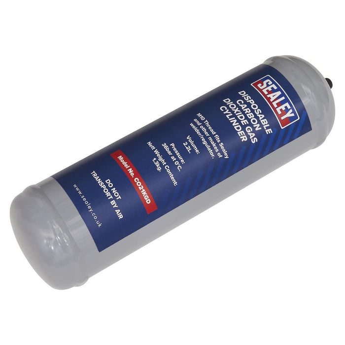 Sealey Disposable Carbon Dioxide Gas Cylinder 1.3kg - Pack of 4 CO21KGD4 Sealey - Town Tools 