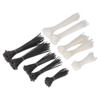 Sealey Cable Tie Assortment Black/White Pack of 600 CT600BW