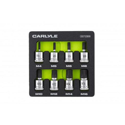 Carlyle Tools 8Pc 3/8Dr Multispline Bit Socket Set - image 1
