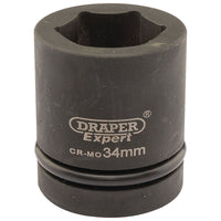 Draper Expert HI-TORQ 6 Point Impact Socket, 1" Sq. Dr., 34mm 05114