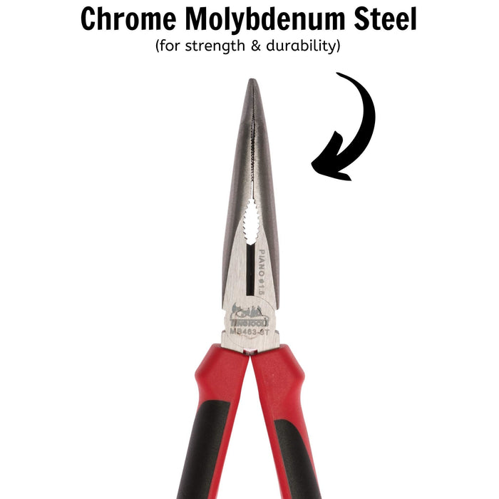 Teng Tools Bent Long Nose Plier TPR Grip 210mm Teng Tools - Town Tools 