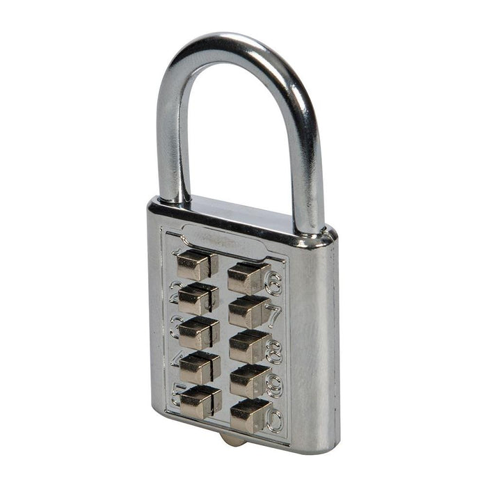 Silverline Digital Combination Padlock 10-Digit 38mm Silverline - Town Tools 