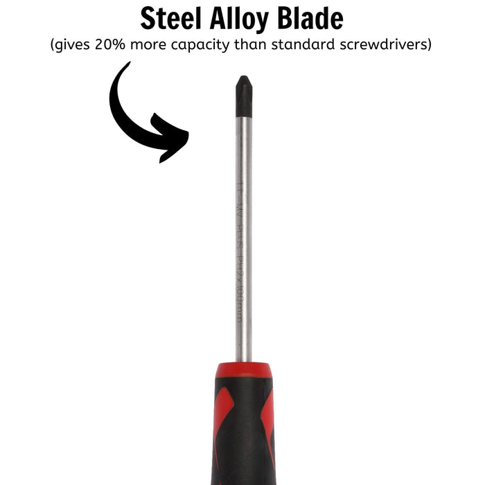Teng Tools PH Screwdriver PH2 x 100mm L Teng Tools - Town Tools 