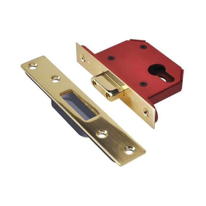Union StrongBOLT 21EU EUS-PB-3.0 Euro Deadlock Plated Brass 81mm 3in UNION - Town Tools