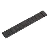 Sealey Wheel Weight 5g Adhesive Zinc Plated Steel Black Strip of 12 Pack of 50