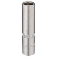 Draper Elora Deep Socket, 1/4" Sq. Dr., 8mm 58728