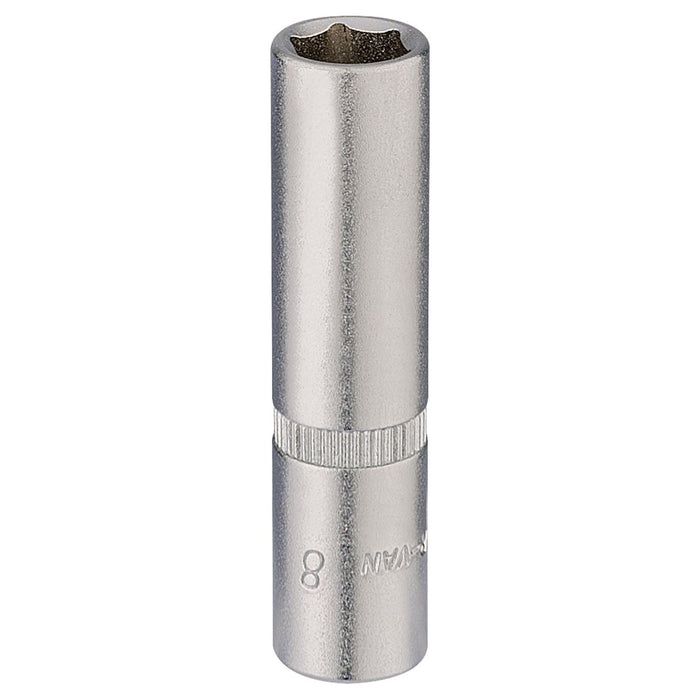 Draper Elora Deep Socket, 1/4" Sq. Dr., 8mm 58728 Draper - Town Tools 