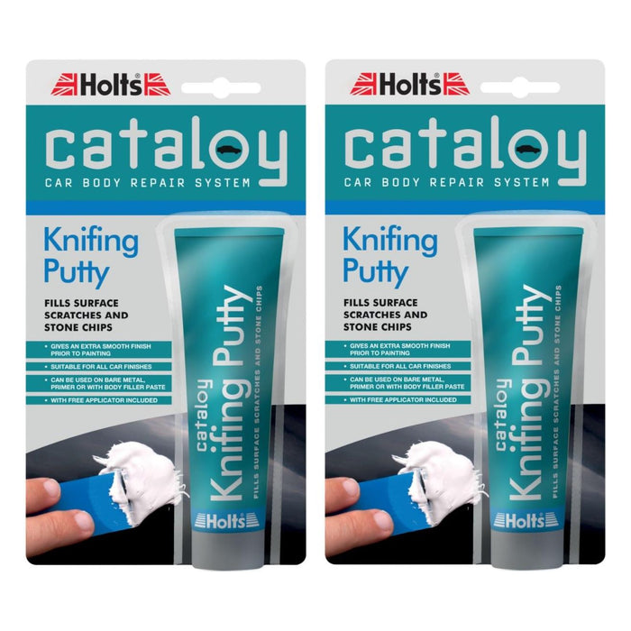 2 x Holts Cataloy Knifing Putty Car Bodywork Filler Scratch Chips Repair Paste