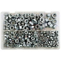 Connect Assorted mm Plain Steel Nuts Box 370pc 31860