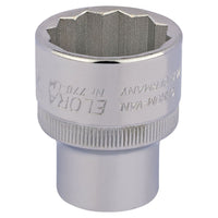 Draper Elora Bi-Hexagon Socket, 1/2" Sq. Dr., 27mm 24723