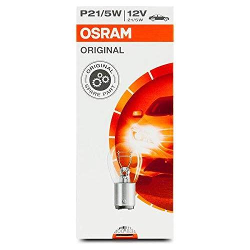 10x Original 12v P21/5W (BAY15d / 380) 21/5w Clear Bulbs [7528] Osram - Town Tools 