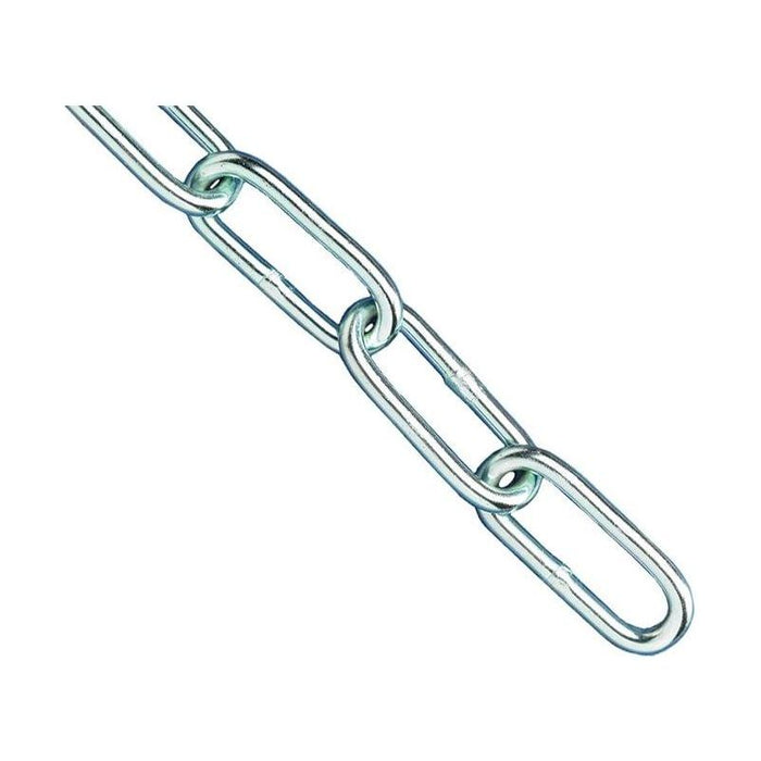 Faithfull Zinc Plated Chain 5mm x 2.5m - Max. Load 160kg Faithfull - Town Tools