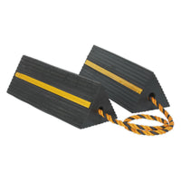 Sealey Heavy-Duty Rubber Wheel Chocks Pair WC11