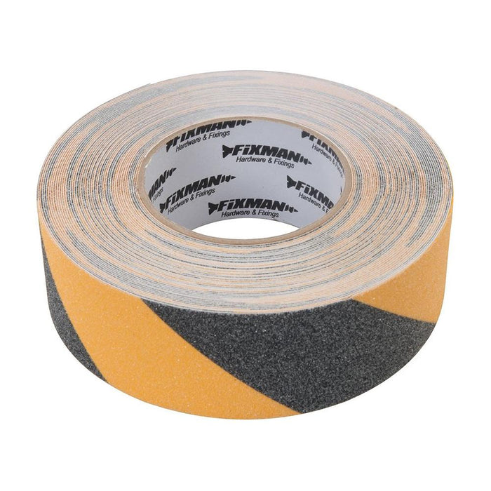 Fixman Anti-Slip Tape 50mm x 18m Black/Yellow Fixman - Town Tools 