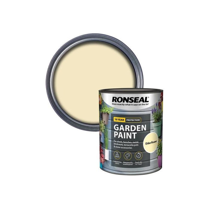 Ronseal Garden Paint Elderflower 750ml Ronseal - Town Tools