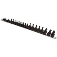 Laser Star Socket Bit Set 1/4"D, 3/8"D, 1/2"D 23pc 3929
