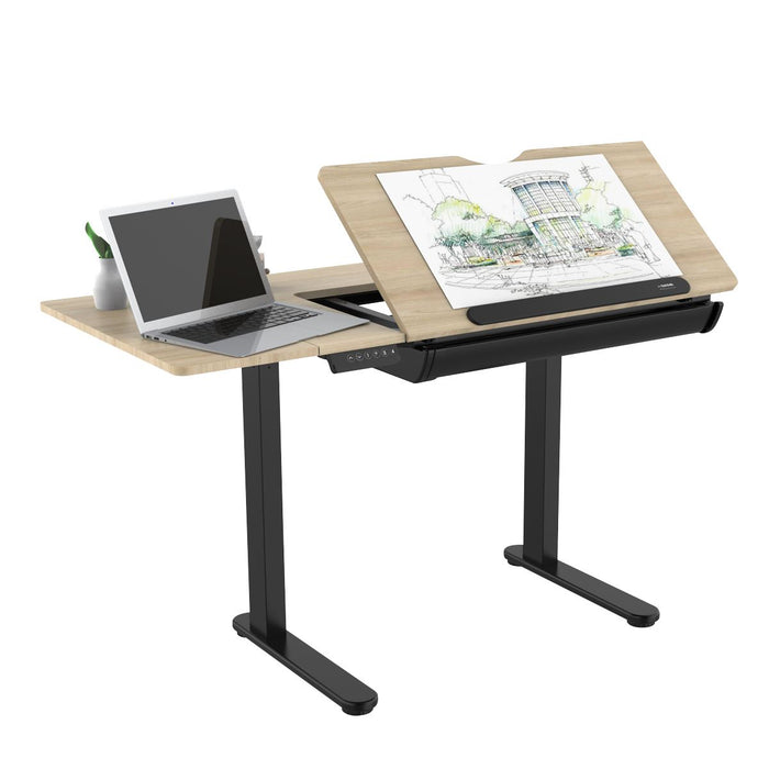 Dellonda Single Motor Ultra-Quiet Electric Adjustable Drawing Table