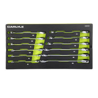 Carlyle Tools 12 Pc Metric 12 Pt 180P Ratcheting Combination Wrench Set