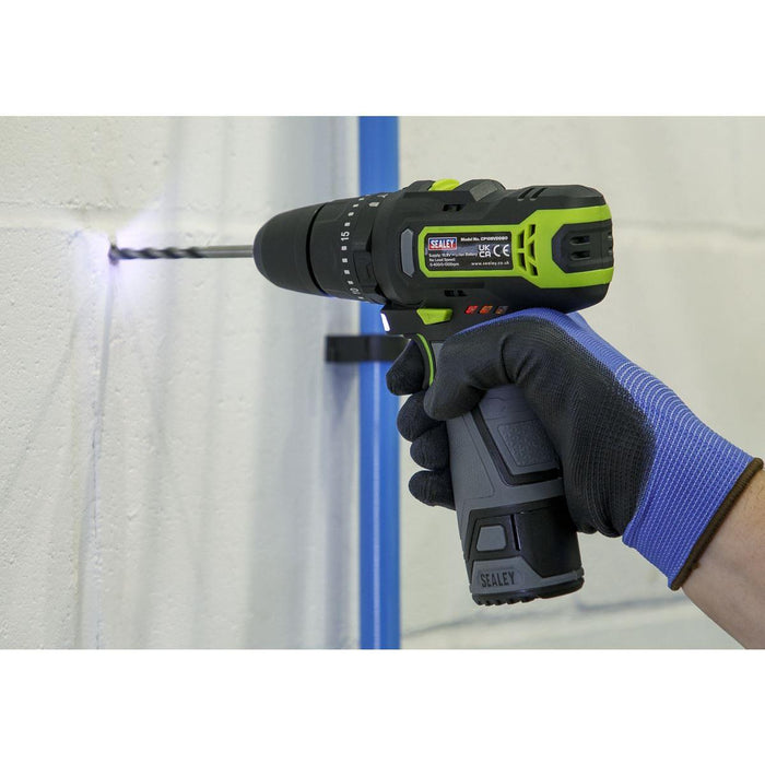 Sealey Cordless Combi Drill10mm 10.8V SV10.8 Series Body Only CP108VDD Sealey - Town Tools 