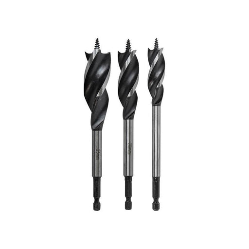 Faithfull Tri-Point Speed Auger Bit Set, 3 Piece Faithfull - Town Tools