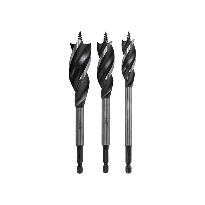 Faithfull Tri-Point Speed Auger Bit Set, 3 Piece Faithfull - Town Tools
