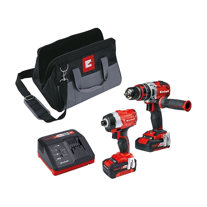 Einhell Power X-Change Brushless Twin Pack 18V 1 x 2.0Ah & 1 x 4.0Ah Li-ion Einhell - Town Tools