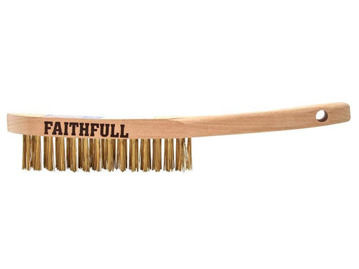 Faithfull Brass Scratch Brush, Three Row Faithfull - Town Tools