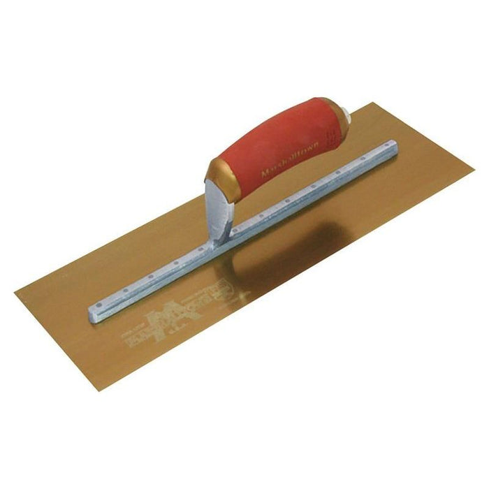 Marshalltown MPB145GSD Pre-Worn PermaShape® Finishing Gold S/S Trowel DuraSoft® 14 x 5in Marshalltown - Town Tools