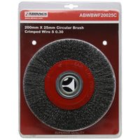 Abracs 200 x 25mm Crimped Wire Bench Grinder Brush