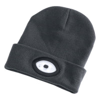 Draper Beanie Hat with Rechargeable Torch, One Size, 1W, 100 Lumens, Grey 99522