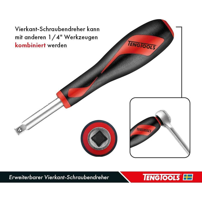 Teng Tools 1/4" Socket Set 6 pt TT1 35 Pieces Teng Tools - Town Tools 