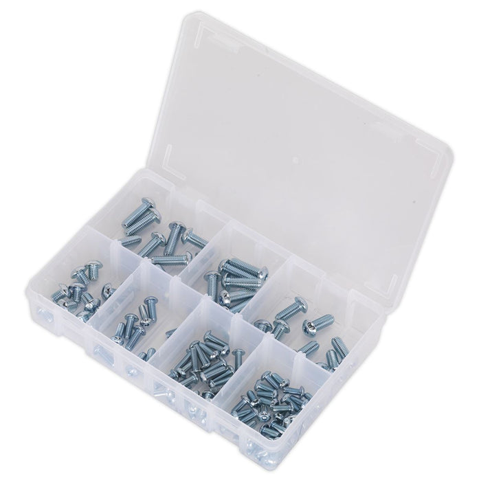 Button Head High Tensile 10.9 Socket Screw Assortment M5-M10 108pc - DIN 912 Sealey - Town Tools 